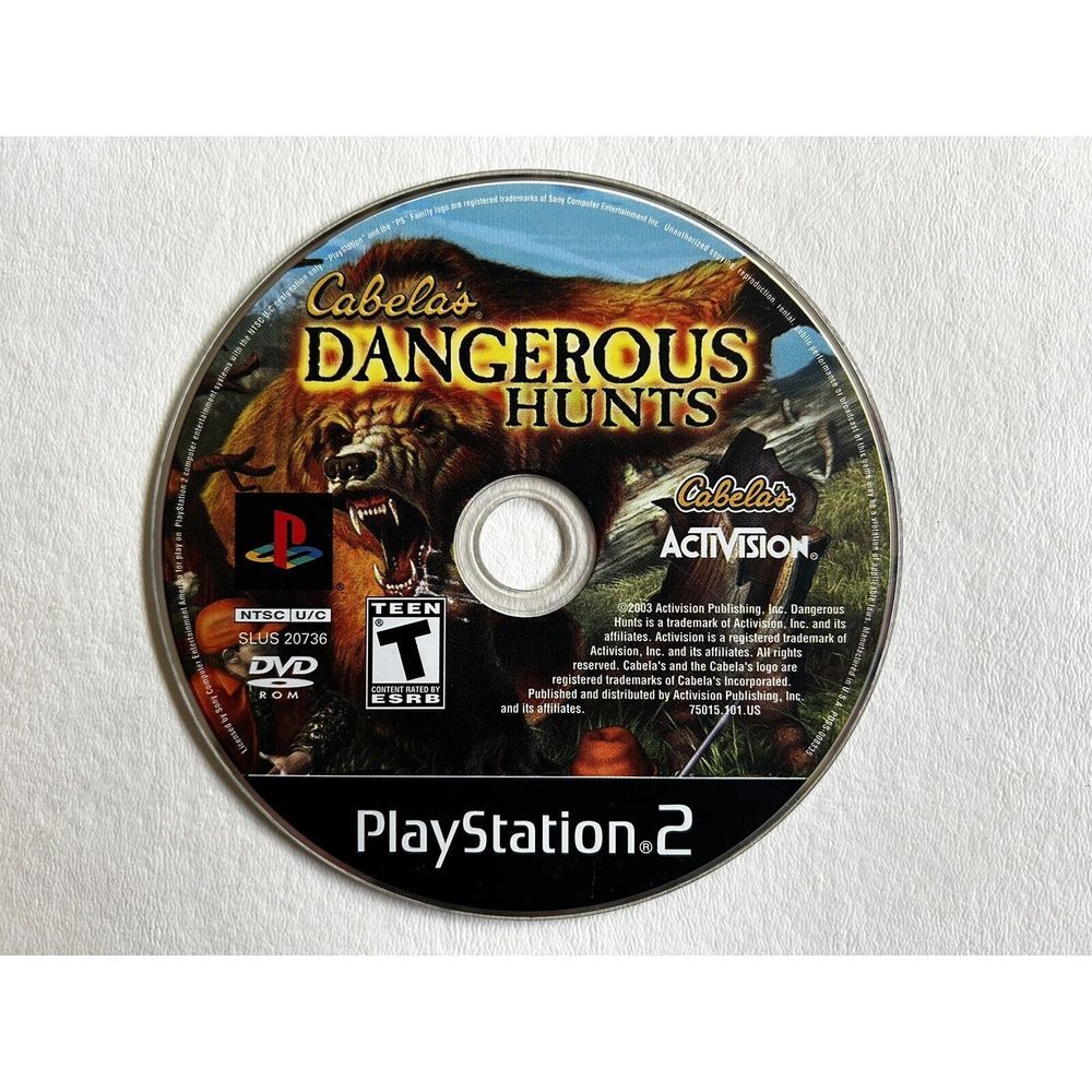 Cabela's Dangerous Hunts 2009 (Sony Playstation 2 PS2)‎ DISC ONLY!!!
